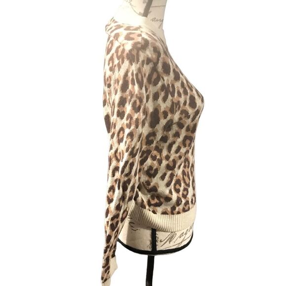 A New Day Leopard Print Cream Brown Women's Small - Picture 12 of 12